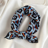 2021 Square Silk Scarf Women Fashion Print Small Neck Scarfs Office Lady Hair Band Foulard Hand Kerchief Female Bandana Shawl