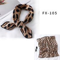 2021 Square Silk Scarf Women Fashion Print Small Neck Scarfs Office Lady Hair Band Foulard Hand Kerchief Female Bandana Shawl