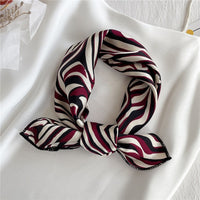 2021 Square Silk Scarf Women Fashion Print Small Neck Scarfs Office Lady Hair Band Foulard Hand Kerchief Female Bandana Shawl