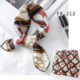 2021 Square Silk Scarf Women Fashion Print Small Neck Scarfs Office Lady Hair Band Foulard Hand Kerchief Female Bandana Shawl