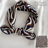 2021 Square Silk Scarf Women Fashion Print Small Neck Scarfs Office Lady Hair Band Foulard Hand Kerchief Female Bandana Shawl