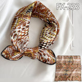 2021 Square Silk Scarf Women Fashion Print Small Neck Scarfs Office Lady Hair Band Foulard Hand Kerchief Female Bandana Shawl