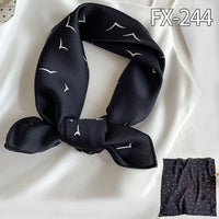 2021 Square Silk Scarf Women Fashion Print Small Neck Scarfs Office Lady Hair Band Foulard Hand Kerchief Female Bandana Shawl