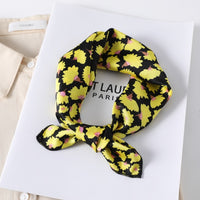 2021 Square Silk Scarf Women Fashion Print Small Neck Scarfs Office Lady Hair Band Foulard Hand Kerchief Female Bandana Shawl