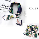 2021 Square Silk Scarf Women Fashion Print Small Neck Scarfs Office Lady Hair Band Foulard Hand Kerchief Female Bandana Shawl