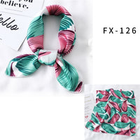 2021 Square Silk Scarf Women Fashion Print Small Neck Scarfs Office Lady Hair Band Foulard Hand Kerchief Female Bandana Shawl