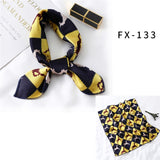 2021 Square Silk Scarf Women Fashion Print Small Neck Scarfs Office Lady Hair Band Foulard Hand Kerchief Female Bandana Shawl