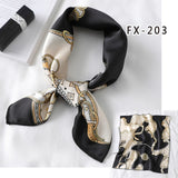 2021 Square Silk Scarf Women Fashion Print Small Neck Scarfs Office Lady Hair Band Foulard Hand Kerchief Female Bandana Shawl