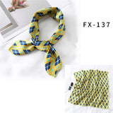 2021 Square Silk Scarf Women Fashion Print Small Neck Scarfs Office Lady Hair Band Foulard Hand Kerchief Female Bandana Shawl