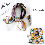 2021 Square Silk Scarf Women Fashion Print Small Neck Scarfs Office Lady Hair Band Foulard Hand Kerchief Female Bandana Shawl