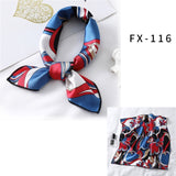 2021 Square Silk Scarf Women Fashion Print Small Neck Scarfs Office Lady Hair Band Foulard Hand Kerchief Female Bandana Shawl