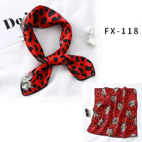 2021 Square Silk Scarf Women Fashion Print Small Neck Scarfs Office Lady Hair Band Foulard Hand Kerchief Female Bandana Shawl