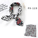 2021 Square Silk Scarf Women Fashion Print Small Neck Scarfs Office Lady Hair Band Foulard Hand Kerchief Female Bandana Shawl