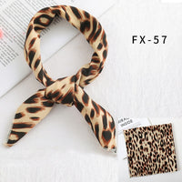 2021 Square Silk Scarf Women Fashion Print Small Neck Scarfs Office Lady Hair Band Foulard Hand Kerchief Female Bandana Shawl