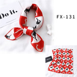 2021 Square Silk Scarf Women Fashion Print Small Neck Scarfs Office Lady Hair Band Foulard Hand Kerchief Female Bandana Shawl