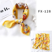 2021 Square Silk Scarf Women Fashion Print Small Neck Scarfs Office Lady Hair Band Foulard Hand Kerchief Female Bandana Shawl