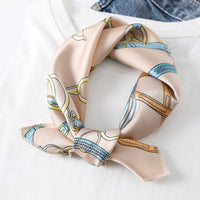 2021 Square Silk Scarf Women Fashion Print Small Neck Scarfs Office Lady Hair Band Foulard Hand Kerchief Female Bandana Shawl