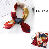 2021 Square Silk Scarf Women Fashion Print Small Neck Scarfs Office Lady Hair Band Foulard Hand Kerchief Female Bandana Shawl