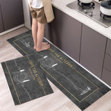 New Hot Sale Kitchen Floor Mat Tableware Pattern Entrance Doormat Bathroom Door Floormat Parlor Anti-slip Antifouling Long Rugs