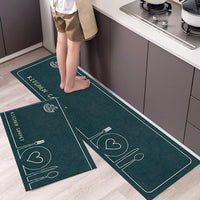 New Hot Sale Kitchen Floor Mat Tableware Pattern Entrance Doormat Bathroom Door Floormat Parlor Anti-slip Antifouling Long Rugs