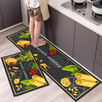 New Hot Sale Kitchen Floor Mat Tableware Pattern Entrance Doormat Bathroom Door Floormat Parlor Anti-slip Antifouling Long Rugs