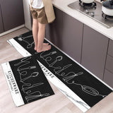 New Hot Sale Kitchen Floor Mat Tableware Pattern Entrance Doormat Bathroom Door Floormat Parlor Anti-slip Antifouling Long Rugs