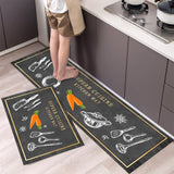 New Hot Sale Kitchen Floor Mat Tableware Pattern Entrance Doormat Bathroom Door Floormat Parlor Anti-slip Antifouling Long Rugs