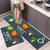 New Hot Sale Kitchen Floor Mat Tableware Pattern Entrance Doormat Bathroom Door Floormat Parlor Anti-slip Antifouling Long Rugs