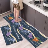 New Hot Sale Kitchen Floor Mat Tableware Pattern Entrance Doormat Bathroom Door Floormat Parlor Anti-slip Antifouling Long Rugs