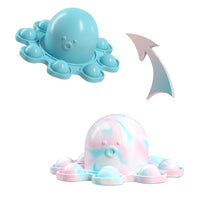 Pop Fidget Relieve Stress Toys Rainbow Push It Bubble Antistress Toys Children Sensory Toy To Relieve Autism Octopus Key Chain