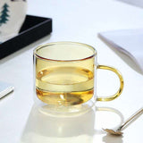 250ml Wine Glasses Drinking Tumbler Whiskey Vodka Cup Coffee Juice Water Cups Tea Creative Mug Double Bottom Glass Mugs For Home