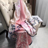 2021 luxury brand ladies spring and summer long scarf silk scarf shawl digital painted shawl van Gogh oil painting pashmina lady