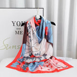 2021 luxury brand ladies spring and summer long scarf silk scarf shawl digital painted shawl van Gogh oil painting pashmina lady