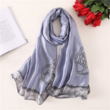 2021 luxury brand ladies spring and summer long scarf silk scarf shawl digital painted shawl van Gogh oil painting pashmina lady