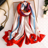 2020 Brand Designer Silk Scarf Female Foulard Bandana Long Shawls Wraps Winter Neck Scarves Pashmina Lady Hijab Luxury New