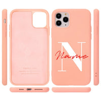 Custom Capital Letters Name For iphone 11 12 Pro Max Phone Case For X XS XR 7 8 Plus 6 6S Silicone Cover DIY Logo Picture Design