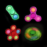 Simple Dimple Fidget Spinner Toy Sensory Push Pop Bubble Hand Spinner Finger Spinner Stress Relief Silicone for Adult Kids