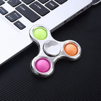 Simple Dimple Fidget Spinner Toy Sensory Push Pop Bubble Hand Spinner Finger Spinner Stress Relief Silicone for Adult Kids