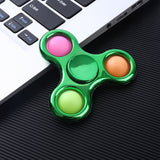 Simple Dimple Fidget Spinner Toy Sensory Push Pop Bubble Hand Spinner Finger Spinner Stress Relief Silicone for Adult Kids