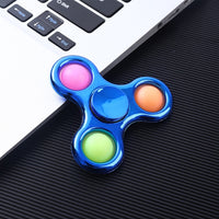 Simple Dimple Fidget Spinner Toy Sensory Push Pop Bubble Hand Spinner Finger Spinner Stress Relief Silicone for Adult Kids