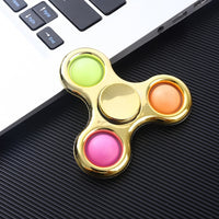 Simple Dimple Fidget Spinner Toy Sensory Push Pop Bubble Hand Spinner Finger Spinner Stress Relief Silicone for Adult Kids