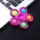 Simple Dimple Fidget Spinner Toy Sensory Push Pop Bubble Hand Spinner Finger Spinner Stress Relief Silicone for Adult Kids