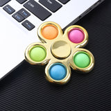 Simple Dimple Fidget Spinner Toy Sensory Push Pop Bubble Hand Spinner Finger Spinner Stress Relief Silicone for Adult Kids