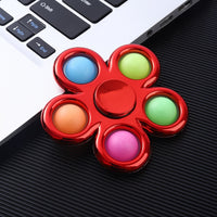 Simple Dimple Fidget Spinner Toy Sensory Push Pop Bubble Hand Spinner Finger Spinner Stress Relief Silicone for Adult Kids