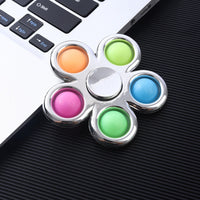 Simple Dimple Fidget Spinner Toy Sensory Push Pop Bubble Hand Spinner Finger Spinner Stress Relief Silicone for Adult Kids