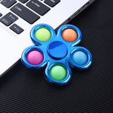 Simple Dimple Fidget Spinner Toy Sensory Push Pop Bubble Hand Spinner Finger Spinner Stress Relief Silicone for Adult Kids