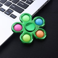 Simple Dimple Fidget Spinner Toy Sensory Push Pop Bubble Hand Spinner Finger Spinner Stress Relief Silicone for Adult Kids