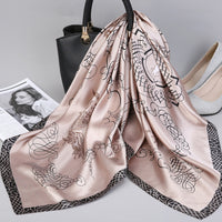 2021 Fashion Kerchief Silk Satin Neck Scarf For Women Print Hijab Scarfs Female 90*90cm Square Shawls and Wraps Scarves For Lady