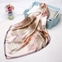 2021 Fashion Kerchief Silk Satin Neck Scarf For Women Print Hijab Scarfs Female 90*90cm Square Shawls and Wraps Scarves For Lady