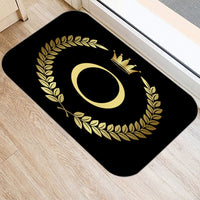 Black Golden Crown Printed Letter 40*60 Kitchen Entrance Door Mat Coral Velvet Carpet Doormat Indoor Floor Mats Anti-Slip Rug